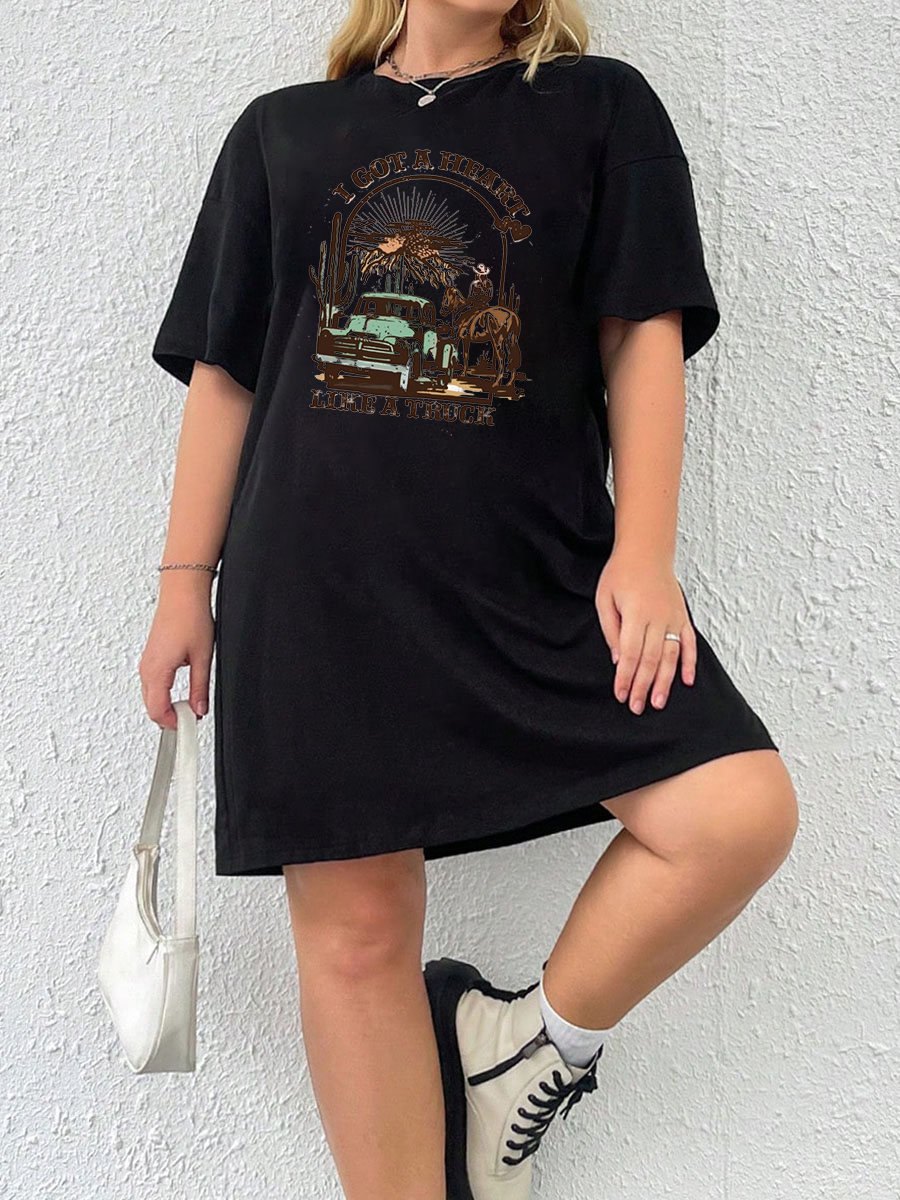 Heart Like A Truck Tee Dress