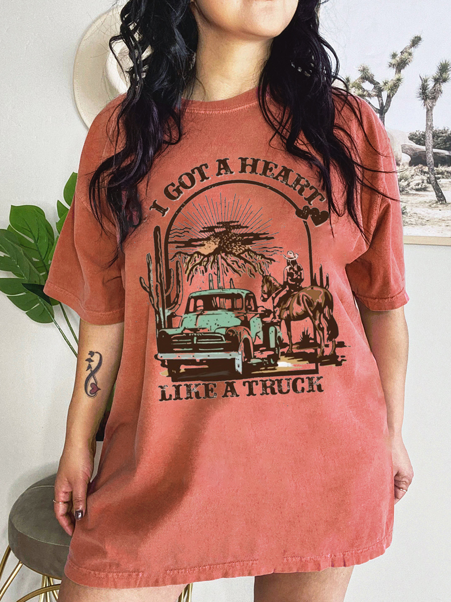 Plus Size Heart Like A Truck T-shirt