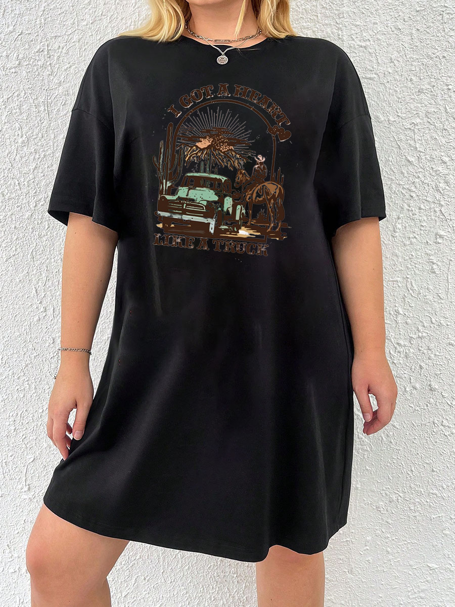 Heart Like A Truck Tee Dress