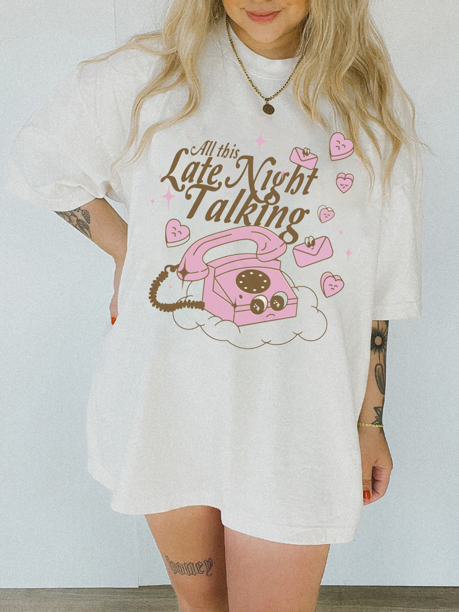 Oversized Late Night Talking T-shirt