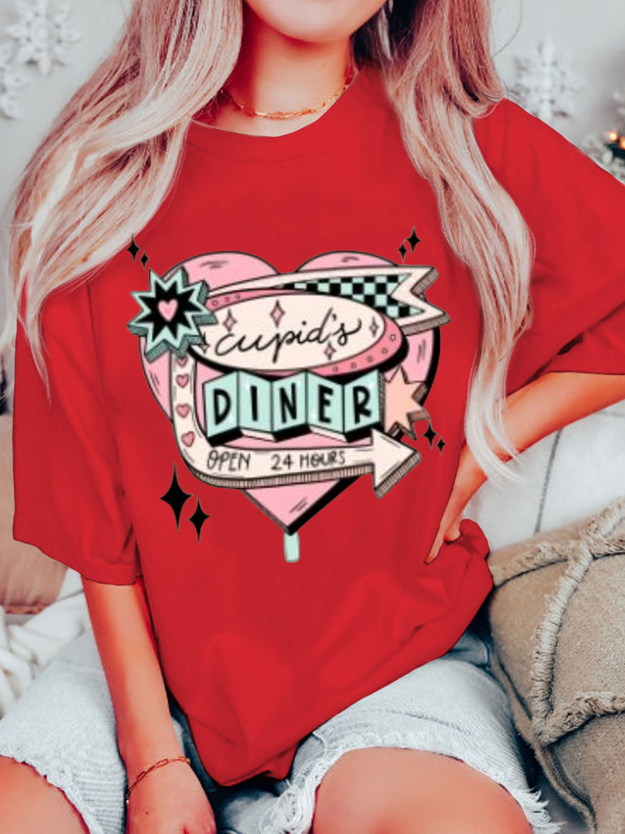 Oversized Cupids Diner T-shirt