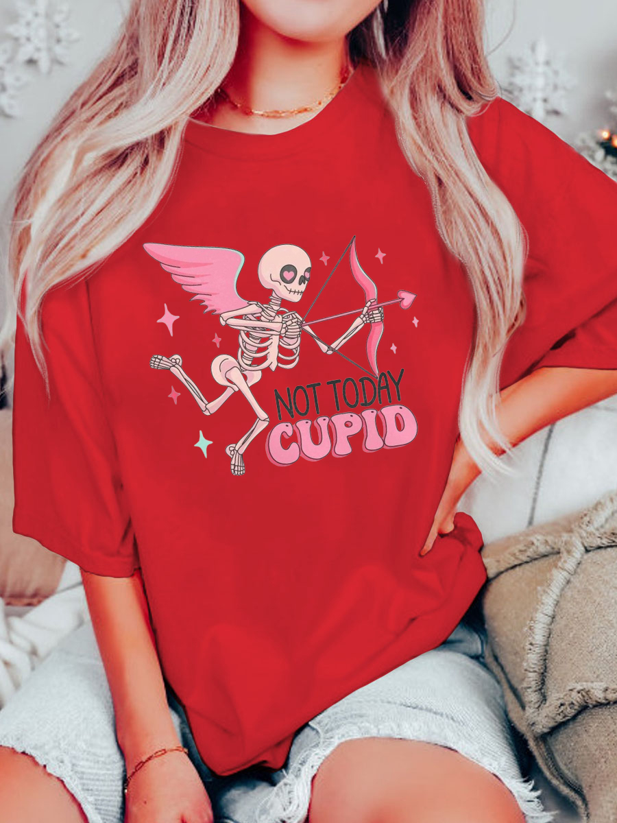 Oversized Skeleton Anti Valentine's Day Tee