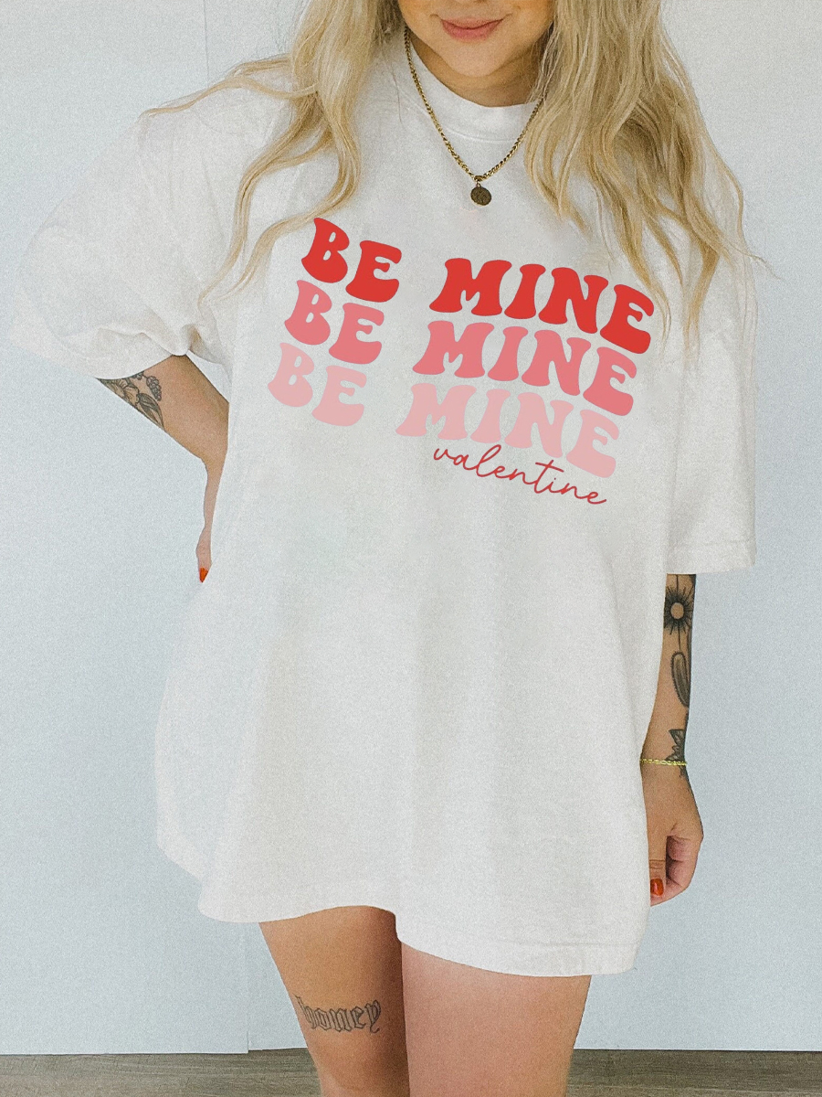 Oversized Be Mine Valentine Shirt 
