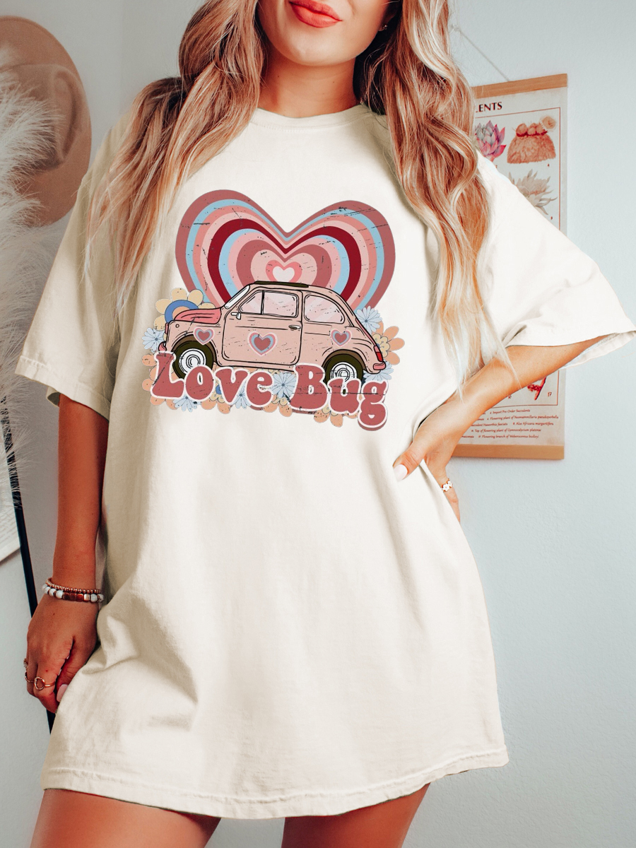 Oversized Love Bug Valentines Shirt 