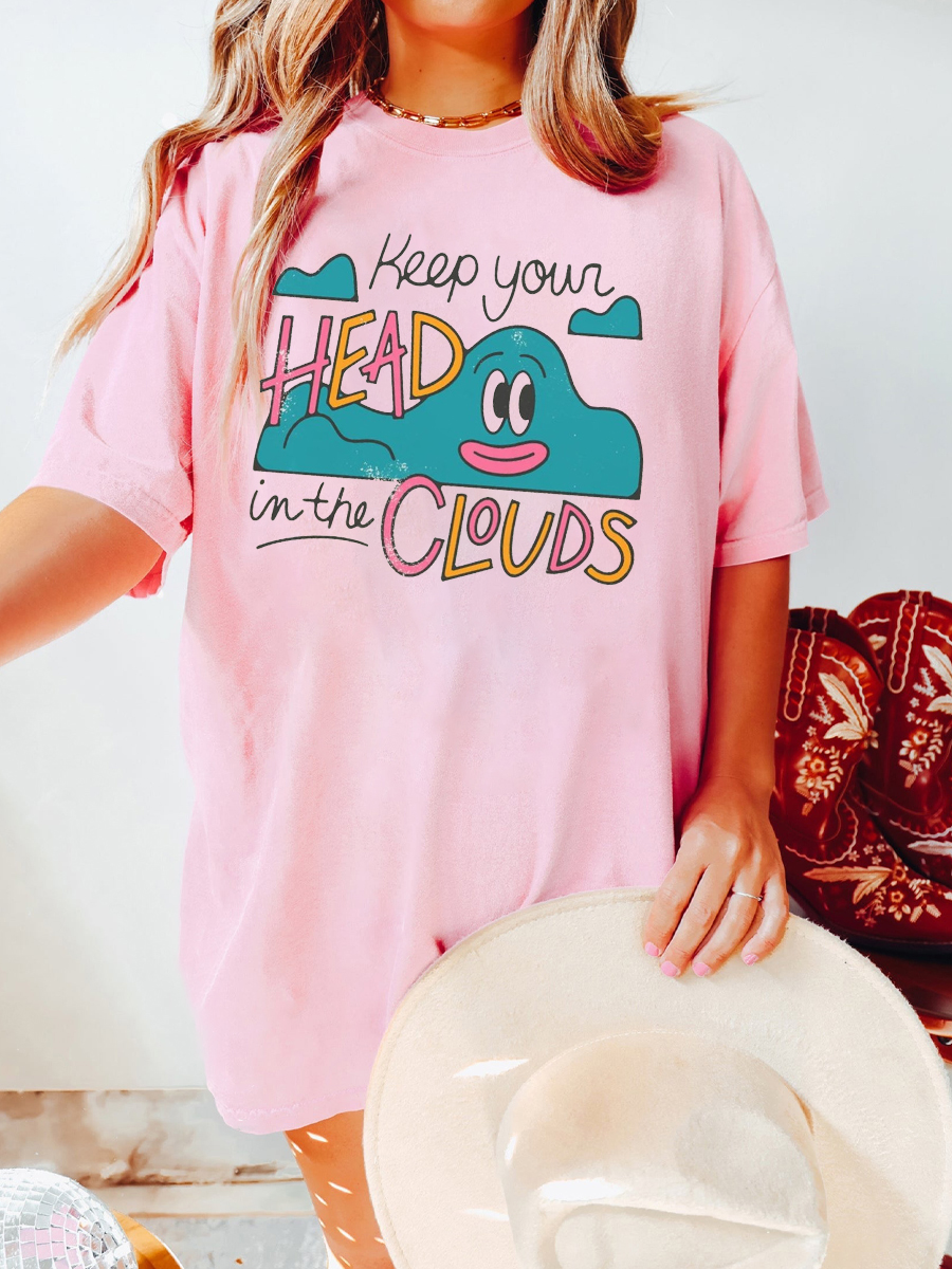 Oversized Keep Your Head In The Clouds Shirt 
