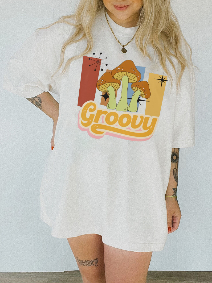Oversized Trendy Retro Groovy Shirt 