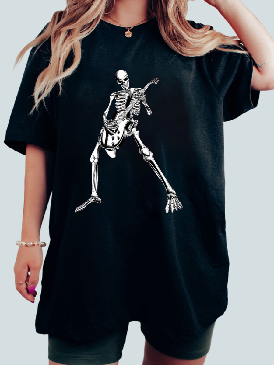 Oversized Eagerlys Guitar Skull Tee