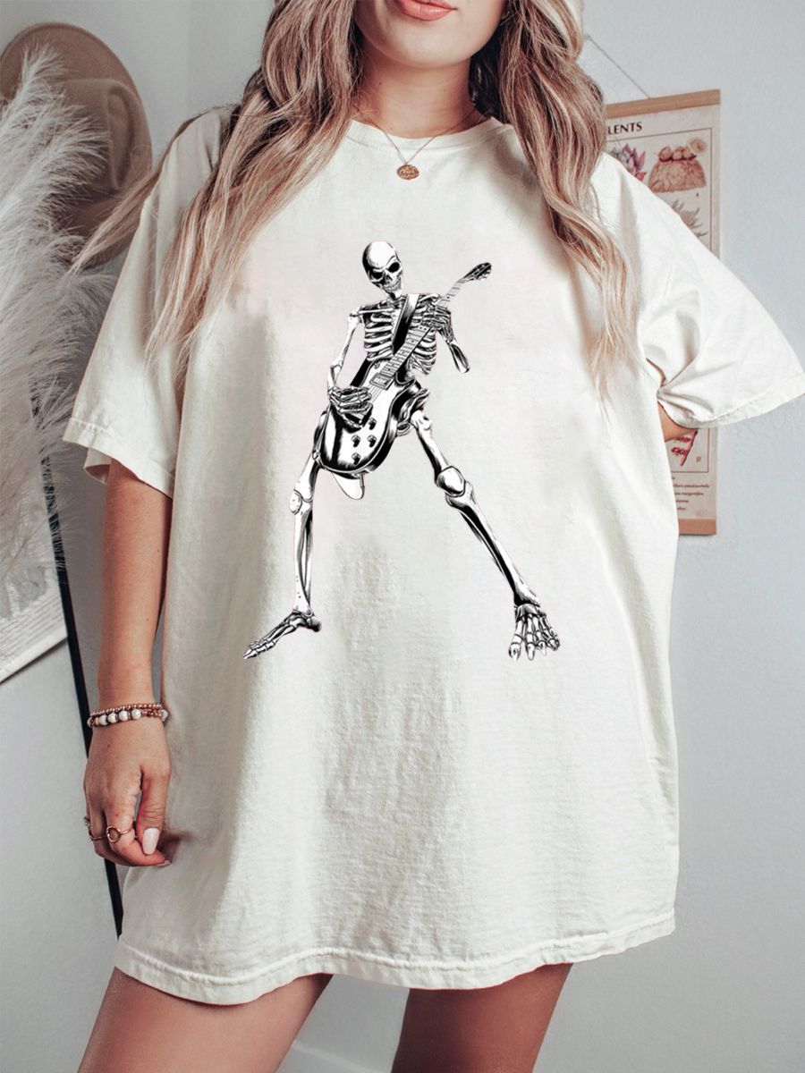 Oversized Eagerlys Guitar Skull Tee