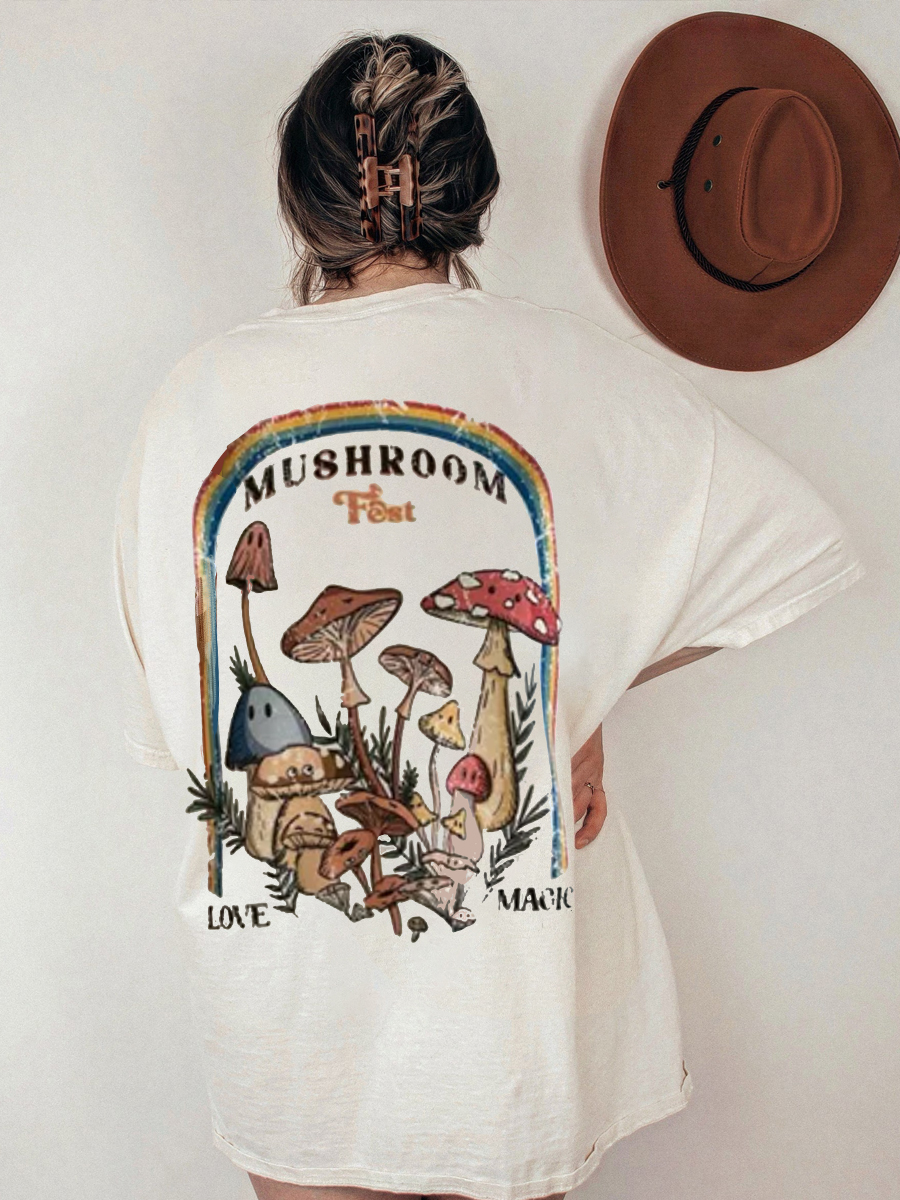 Oversized Mushrooms Fest T-Shirt