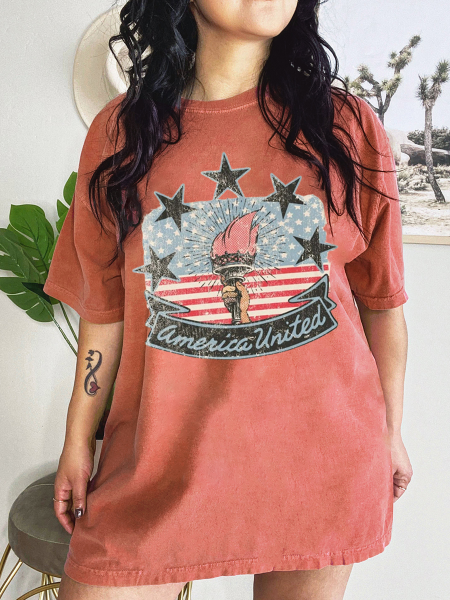 Vintage America United Distressed Graphic Tee