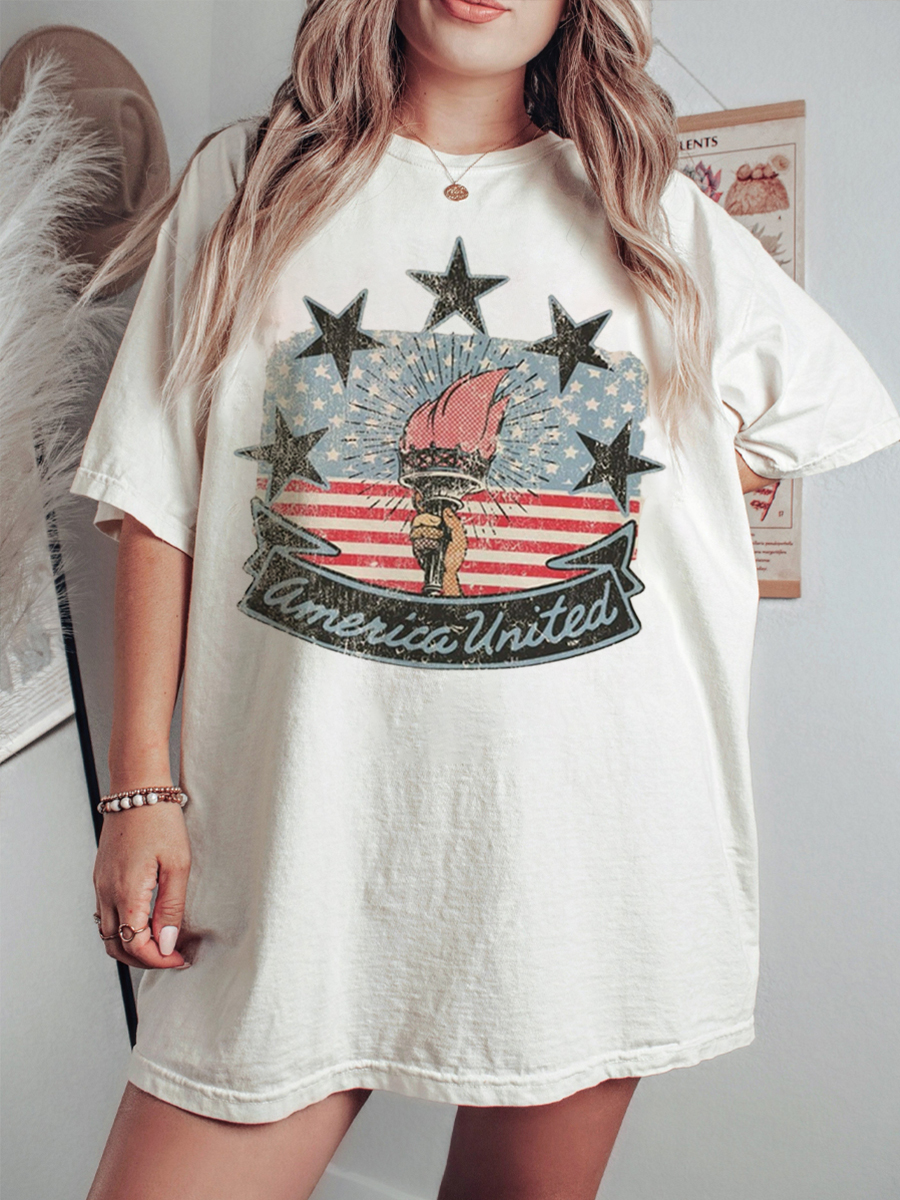 Vintage America United Distressed Graphic Tee