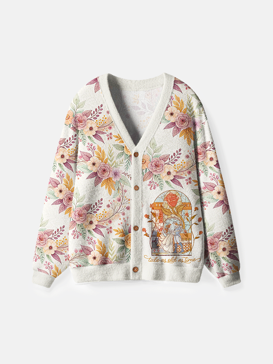Vintage A Tale As Old As Time Cardigan Sweaters
