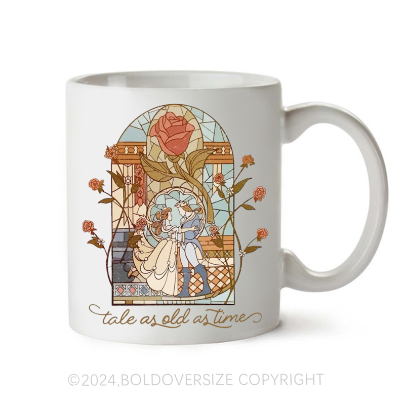 A Tale As Old As Time Washed Book Vintage Mug
