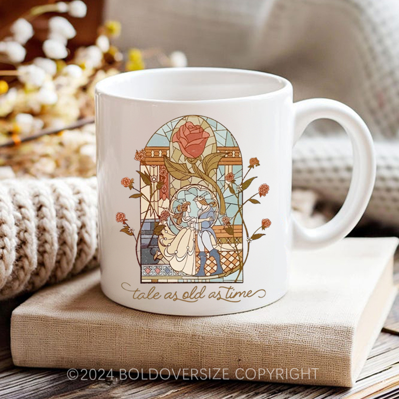 A Tale As Old As Time Washed Book Vintage Mug
