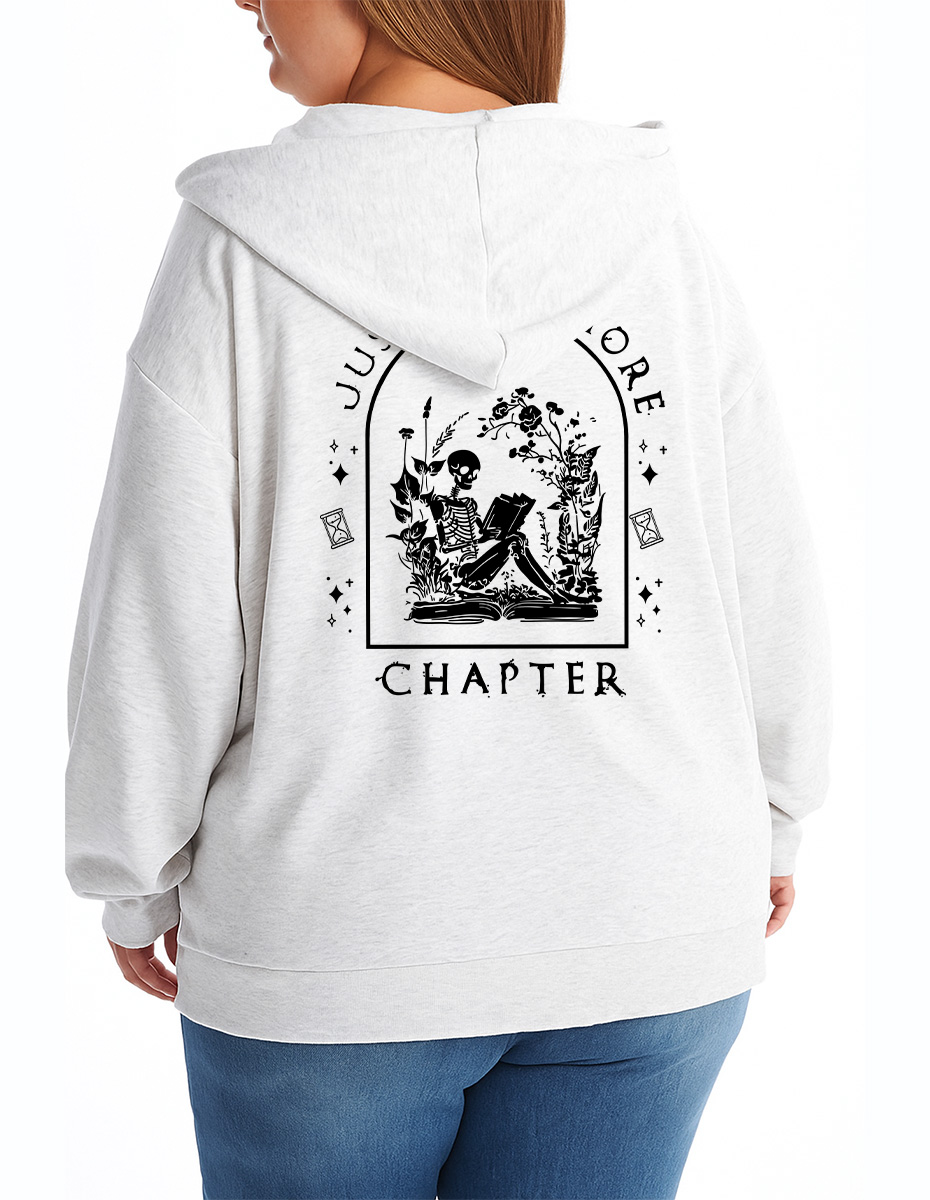 Vintage One More Chapter Shirt Zip Hoodie
