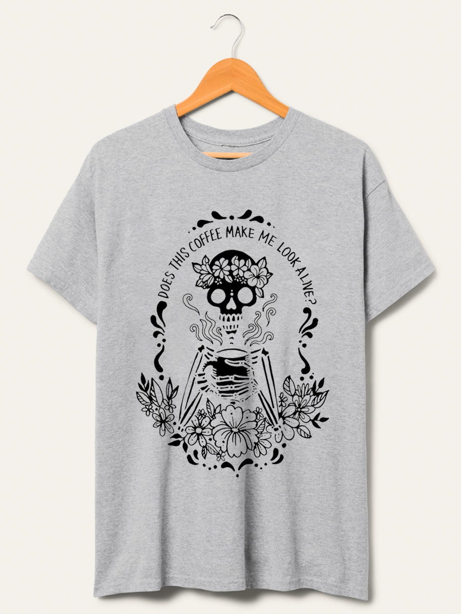 Vintage « Coffee Skeleton » Shirt 