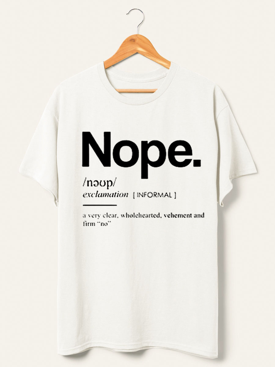 Vintage Funny Nope Graphic Tee 