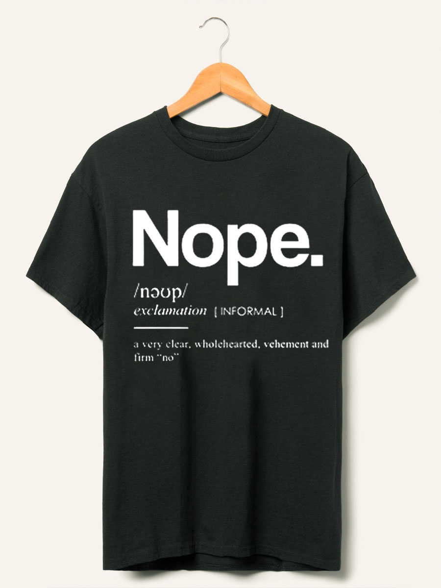 Vintage Funny Nope Graphic Tee 