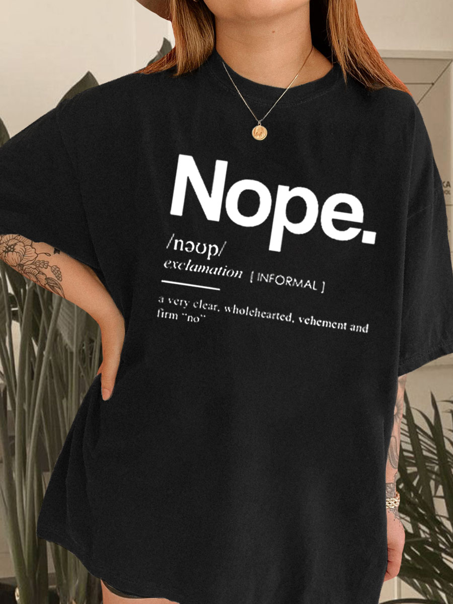 Vintage Funny Nope Graphic Tee 