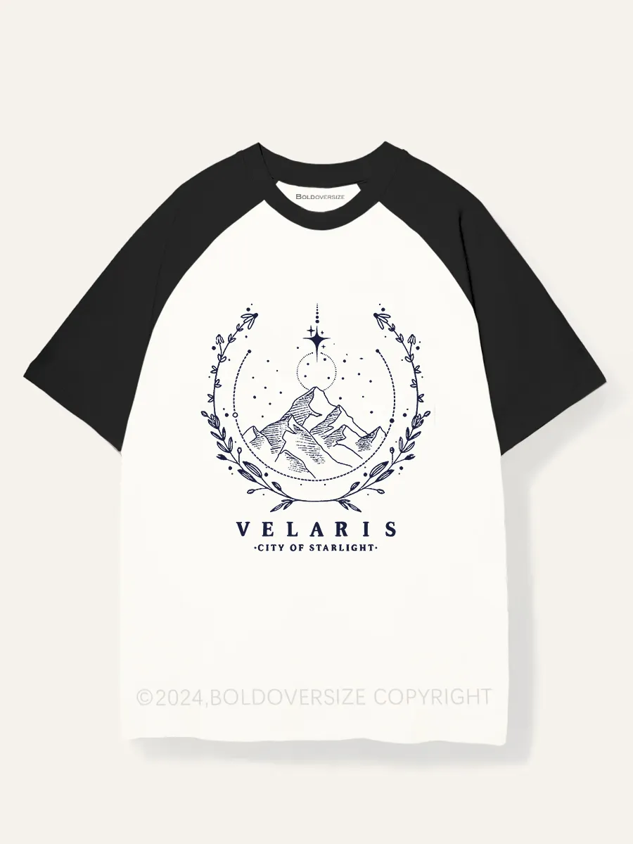 Vintage Style Velaris Raglan Short Sleeve T-Shirt