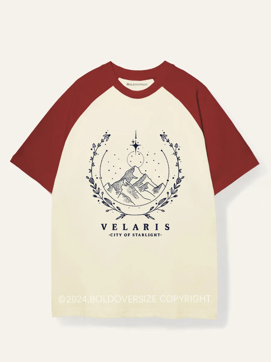 Vintage Style Velaris Raglan Short Sleeve T-Shirt