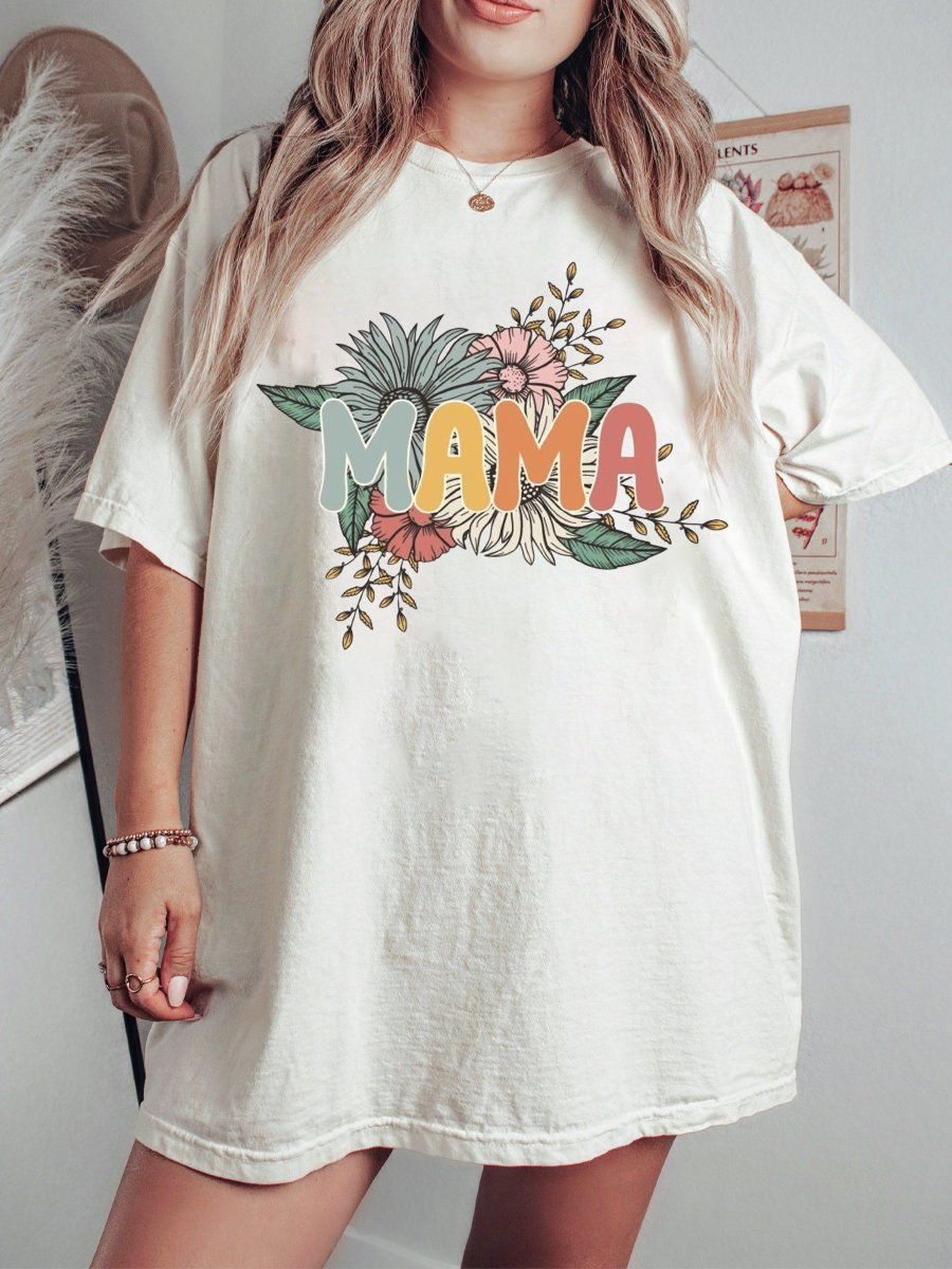 Vintage Mama Flowers T-Shirt