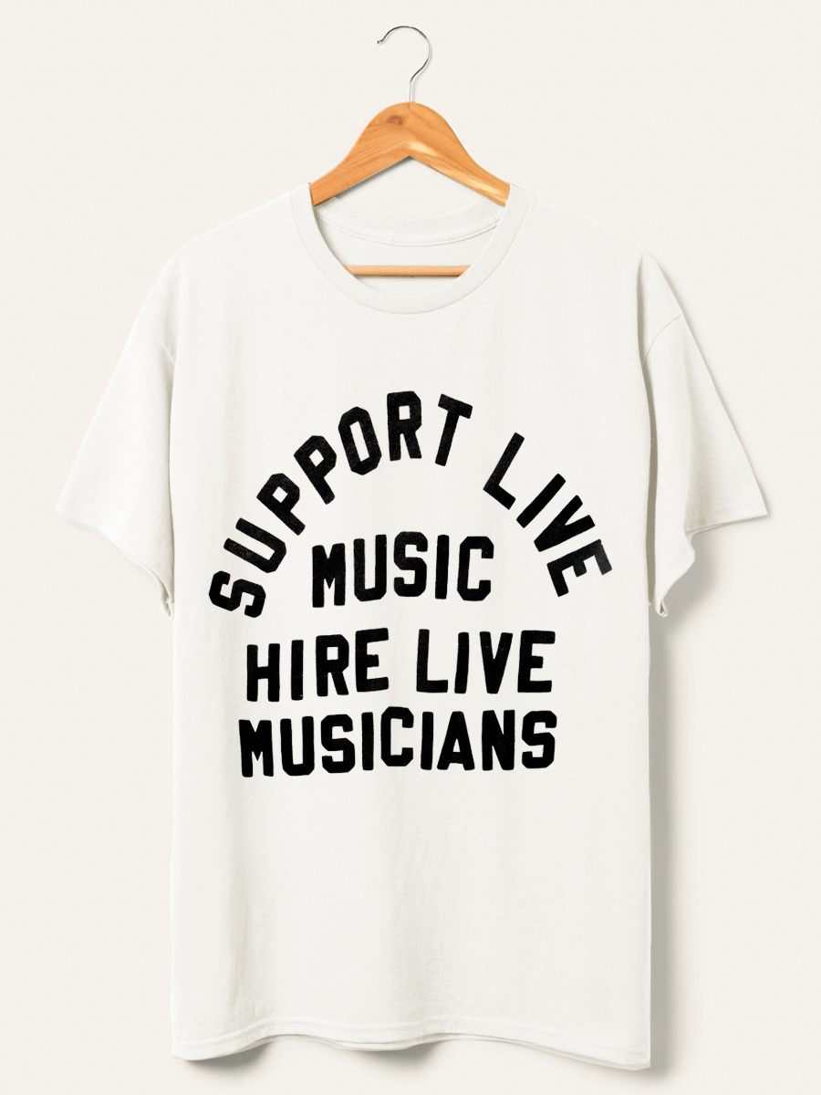 The "Support Live Music"In Vintage Shirt