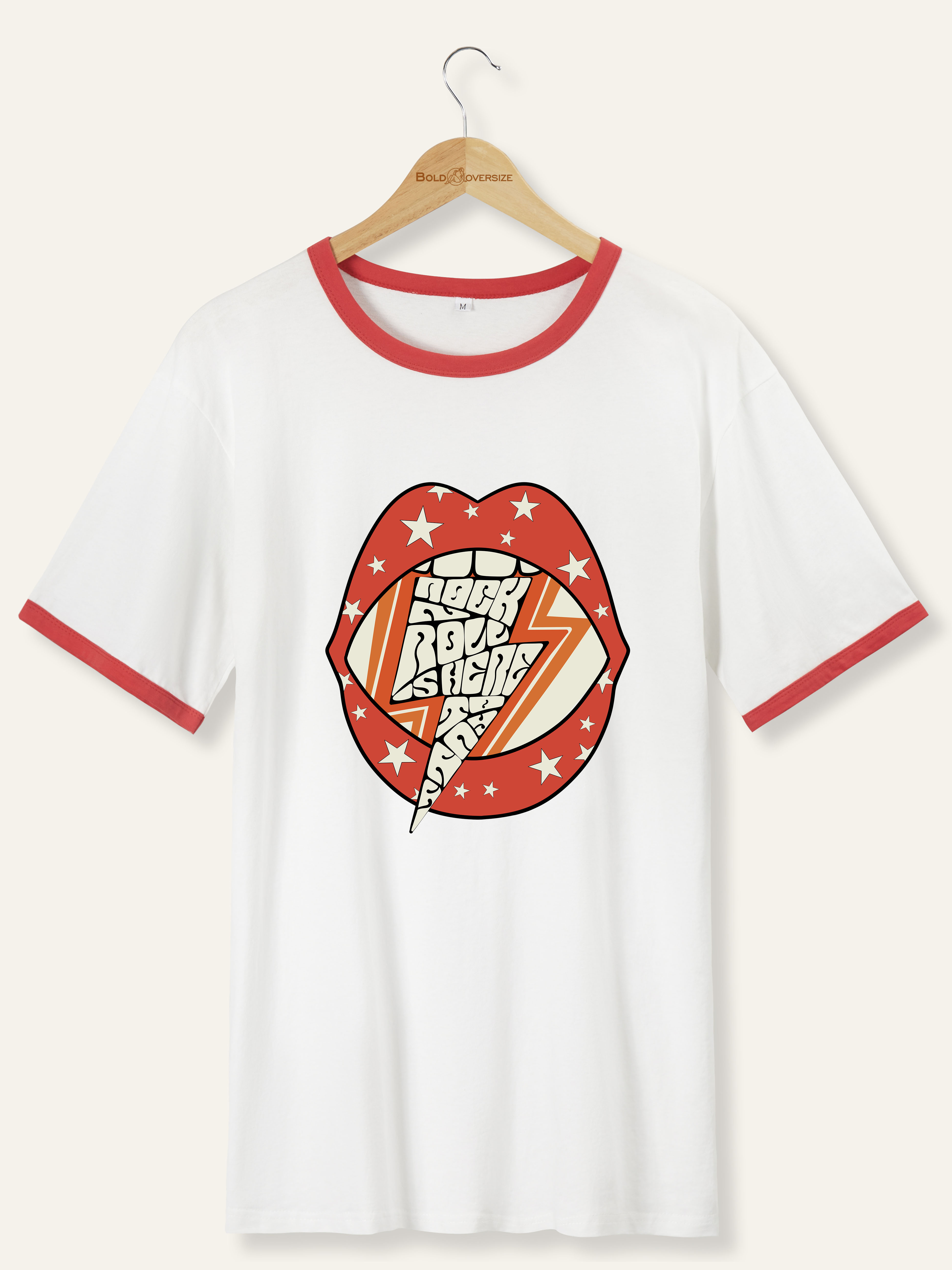 Vintage Rock N Roll 70S Ringer Tee Sale-boldoversize