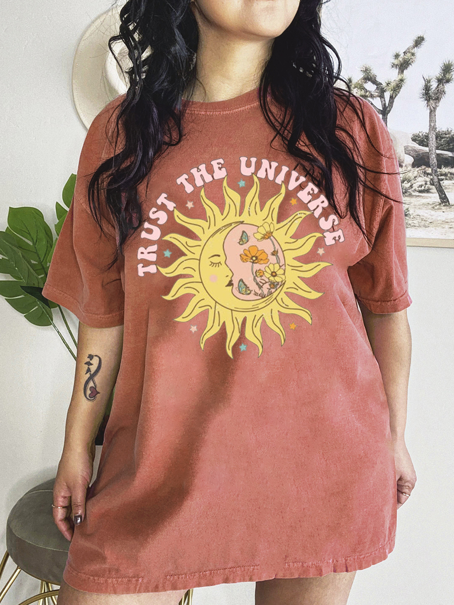 Vintage Moon And Sun T Shirt 