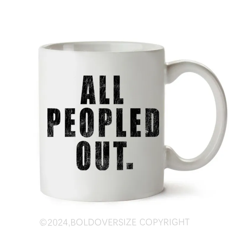Vintage All Peopled Out Mug
