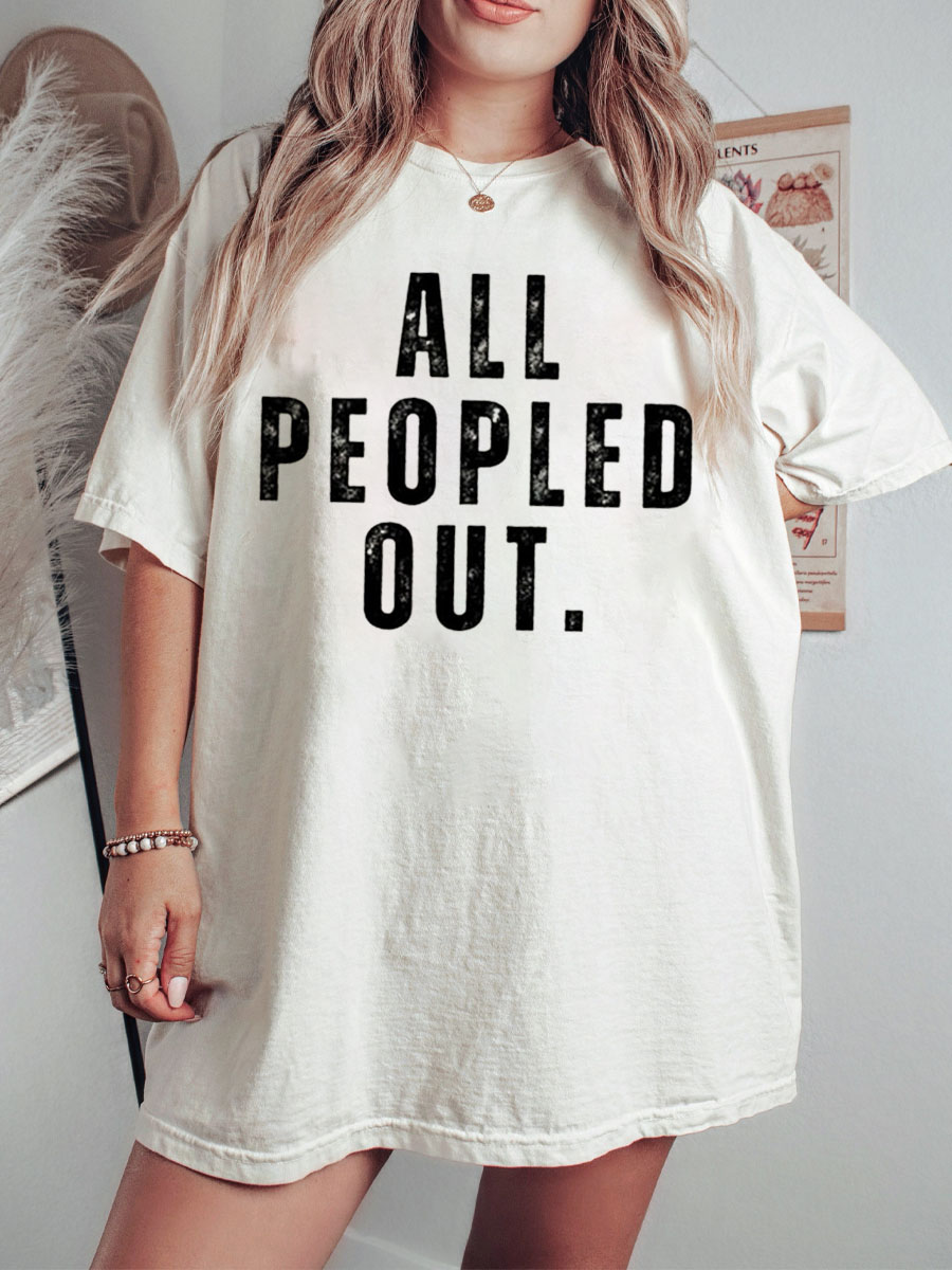 Vintage All Peopled Out T Shirt 