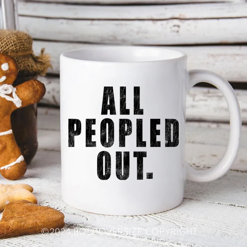 Vintage All Peopled Out Mug