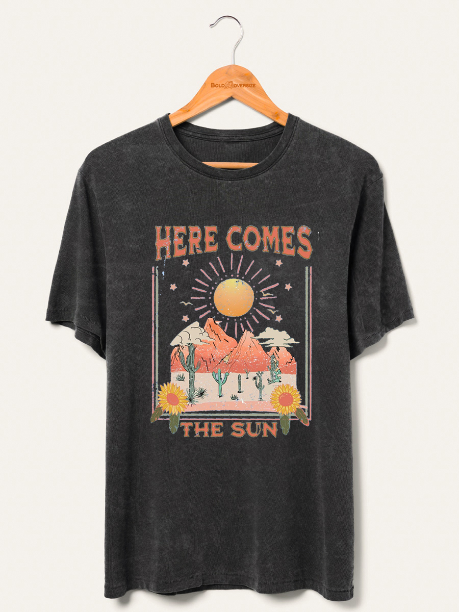 Vintage Here Comes The Sun Washed T-Shirt