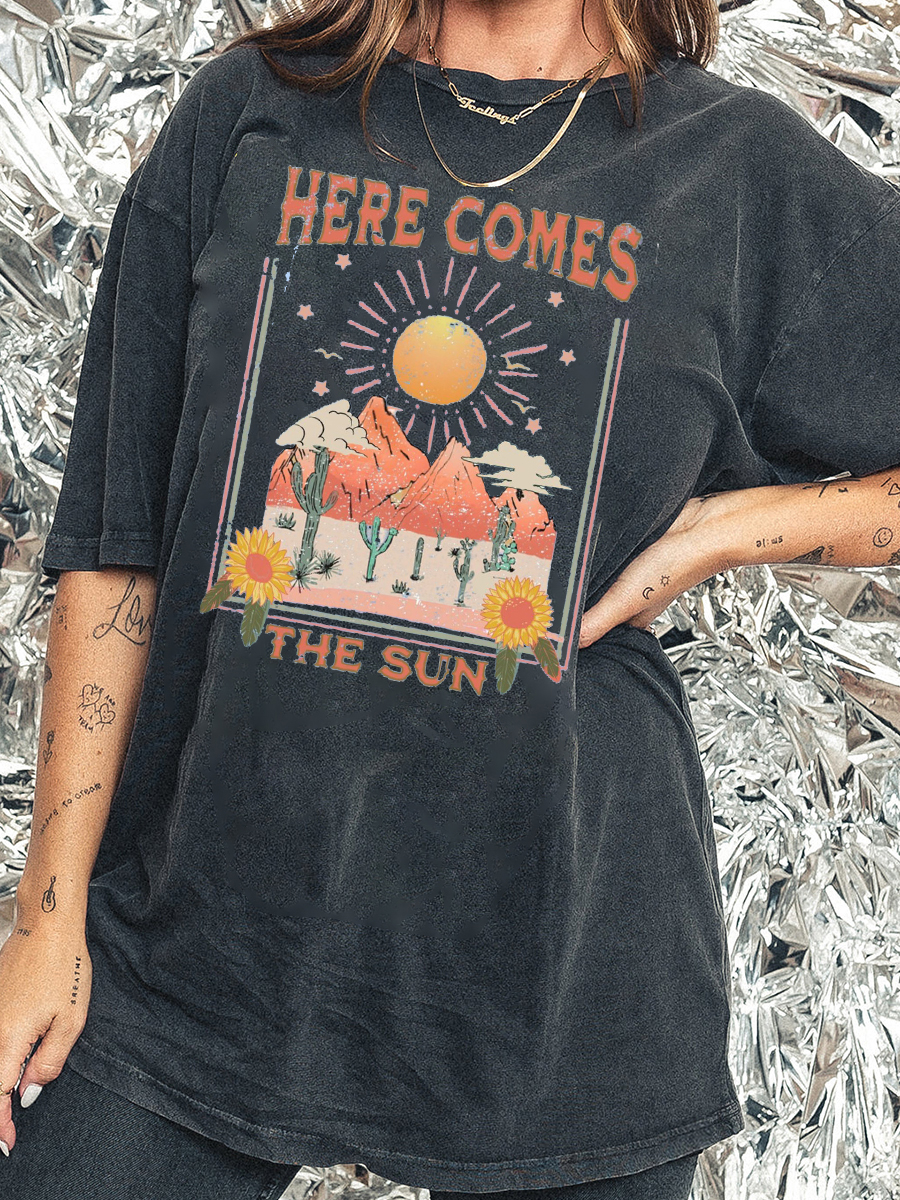 Vintage Here Comes The Sun Washed T-Shirt