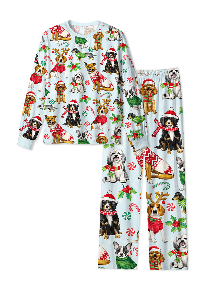 Vintage Christmas Dogs Pajamas
