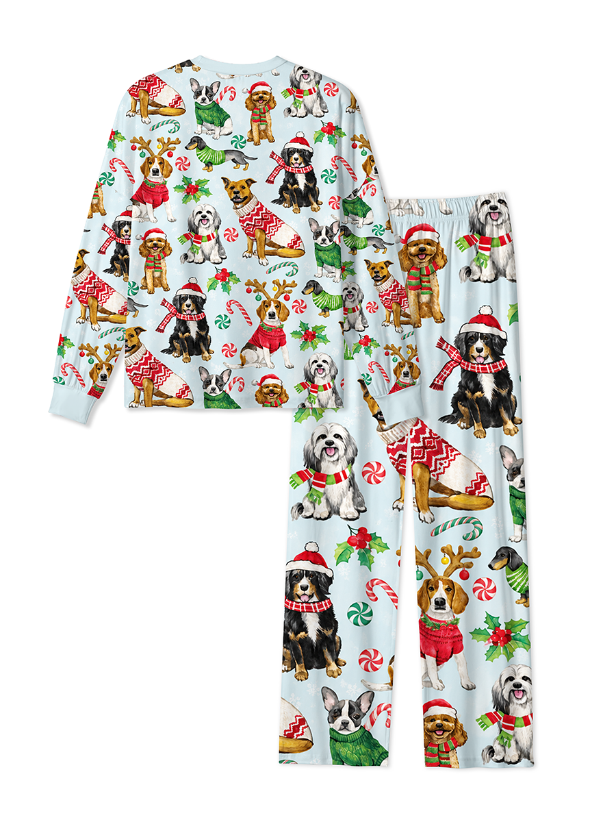 Vintage Christmas Dogs Pajamas