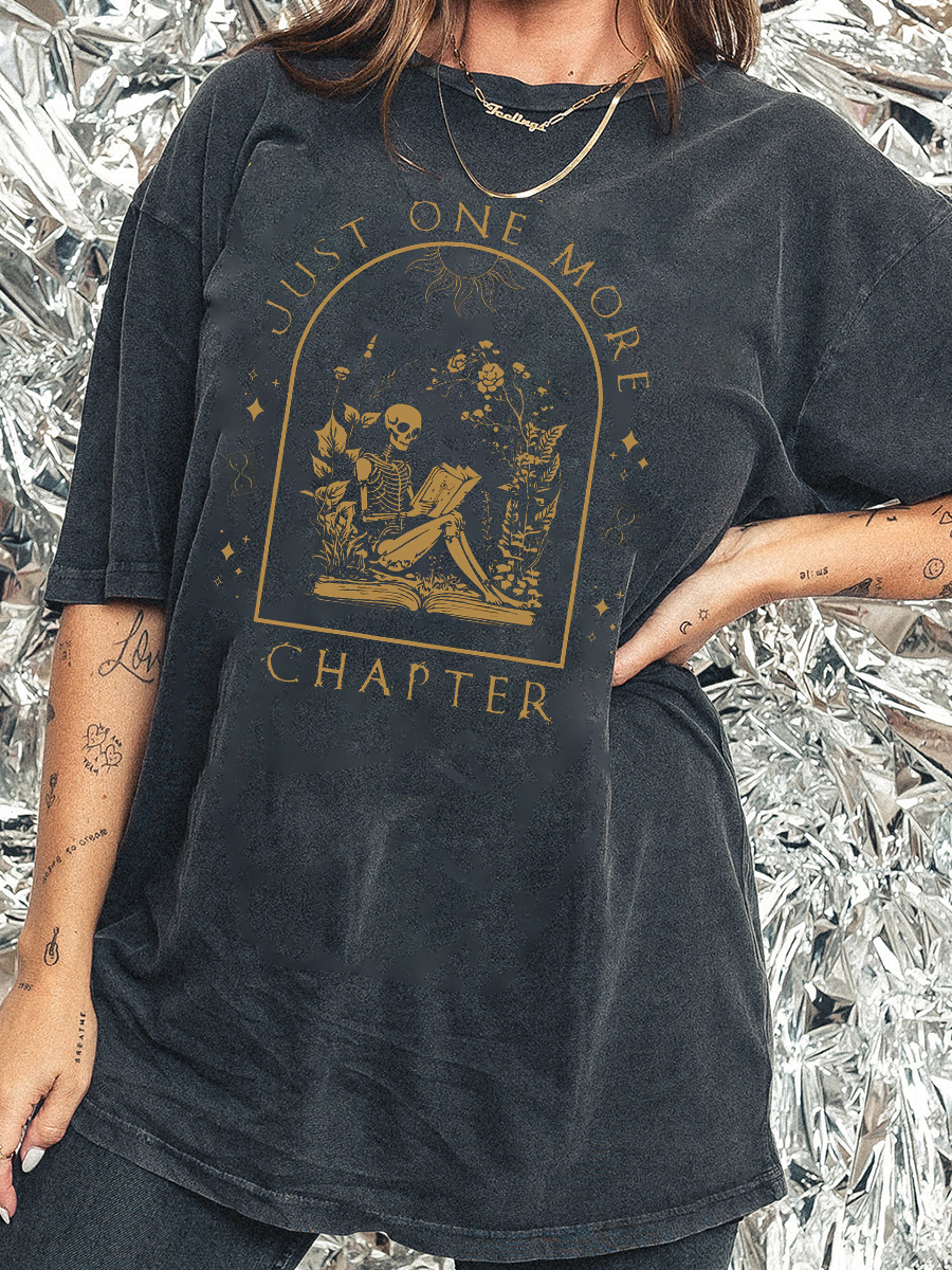 Vintage Reading Skeleto Washed T-Shirt