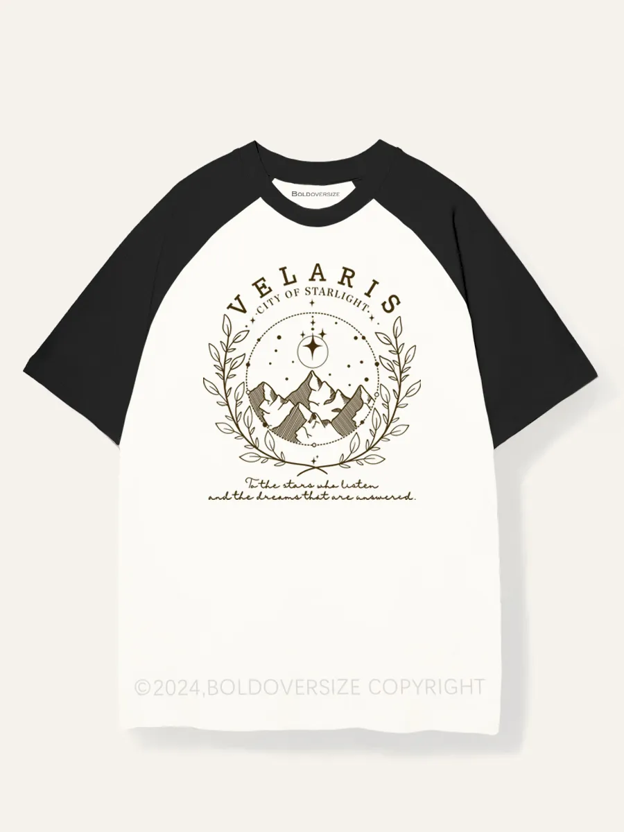 Vintage The Night Court Novel Raglan Short Sleeve T-Shirt