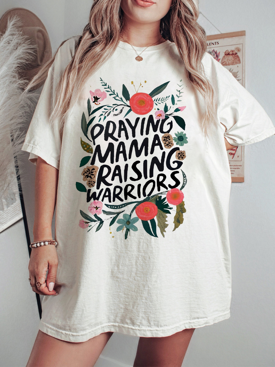 Vintage Praying Mamas Raising Warriors Shirt 