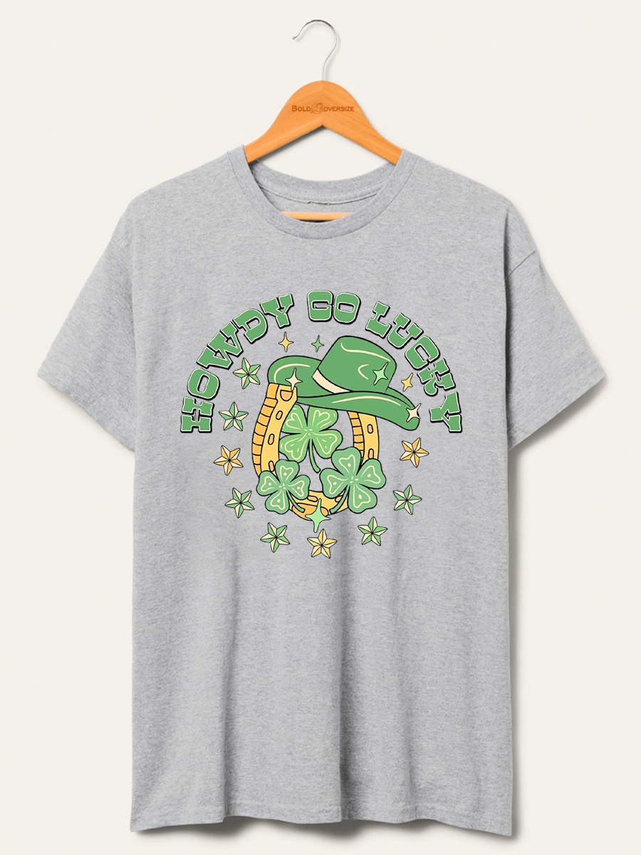 2024 St Patricks Day Shirt for Women Crew Neck Green Four Leaf Clover Going  Out T Shirt Plus Size Lightweight Graphic Shirts