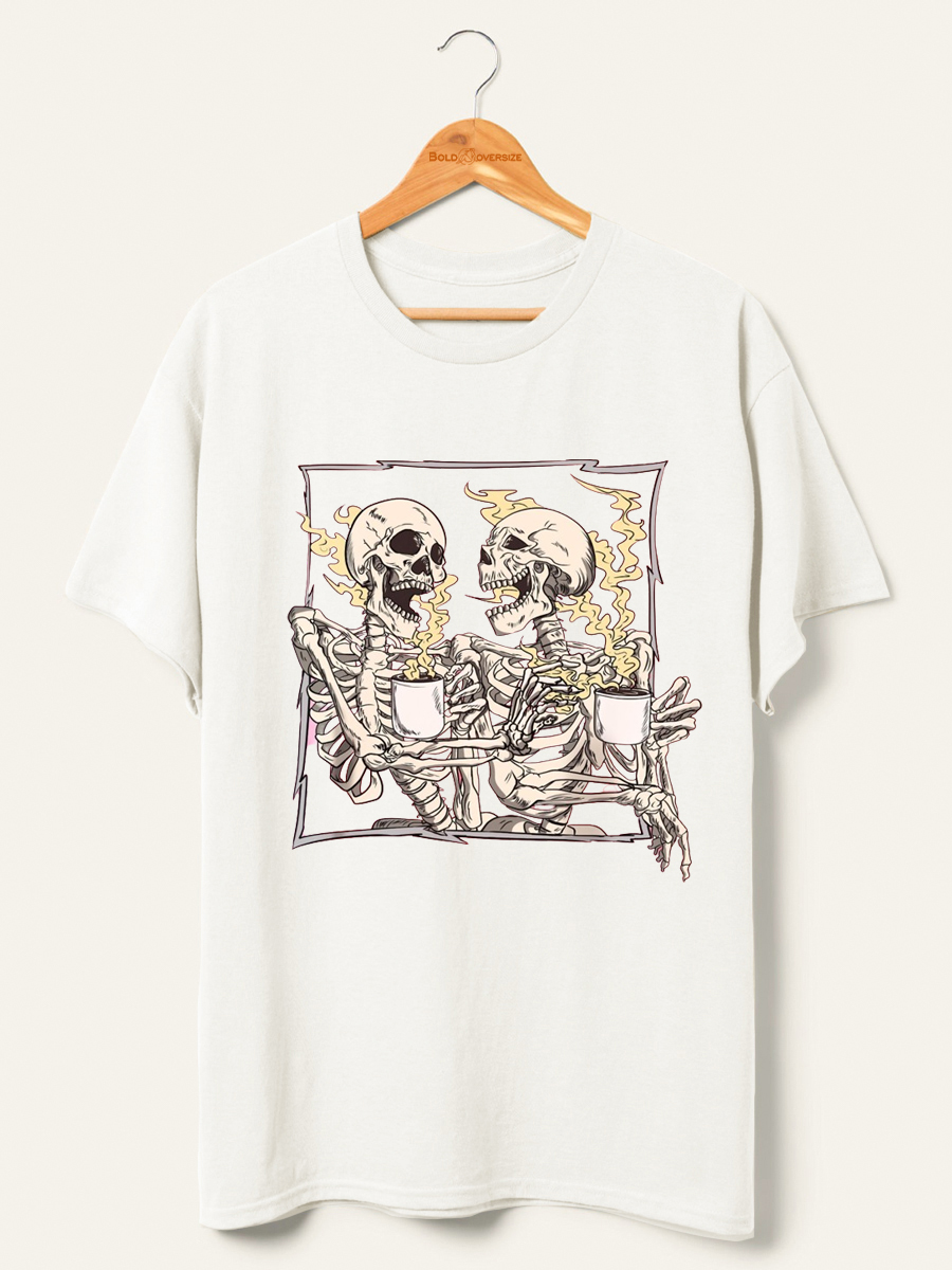 Vintage Skeleton Coffee Shirt 