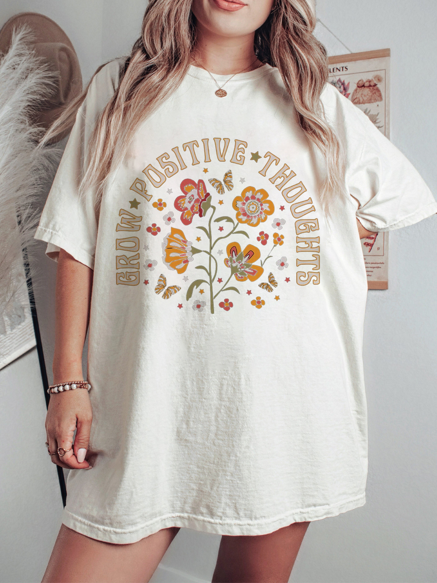 Vintage Grow Positive Thoughts Shirt 