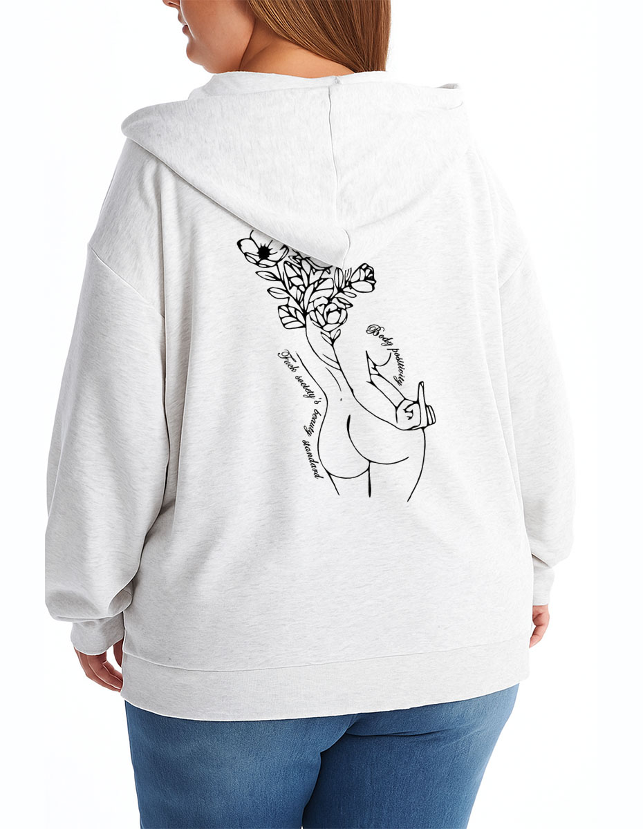 Vintage Fuck Society'S Beauty Standard Zip Hoodie