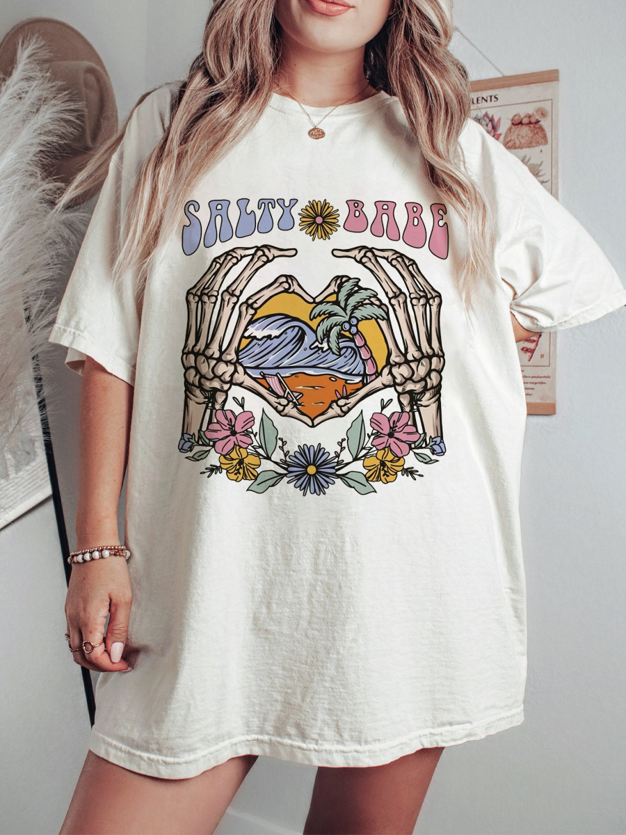 Vintage Surf Skeleton Outdoor Travelling Shirt 