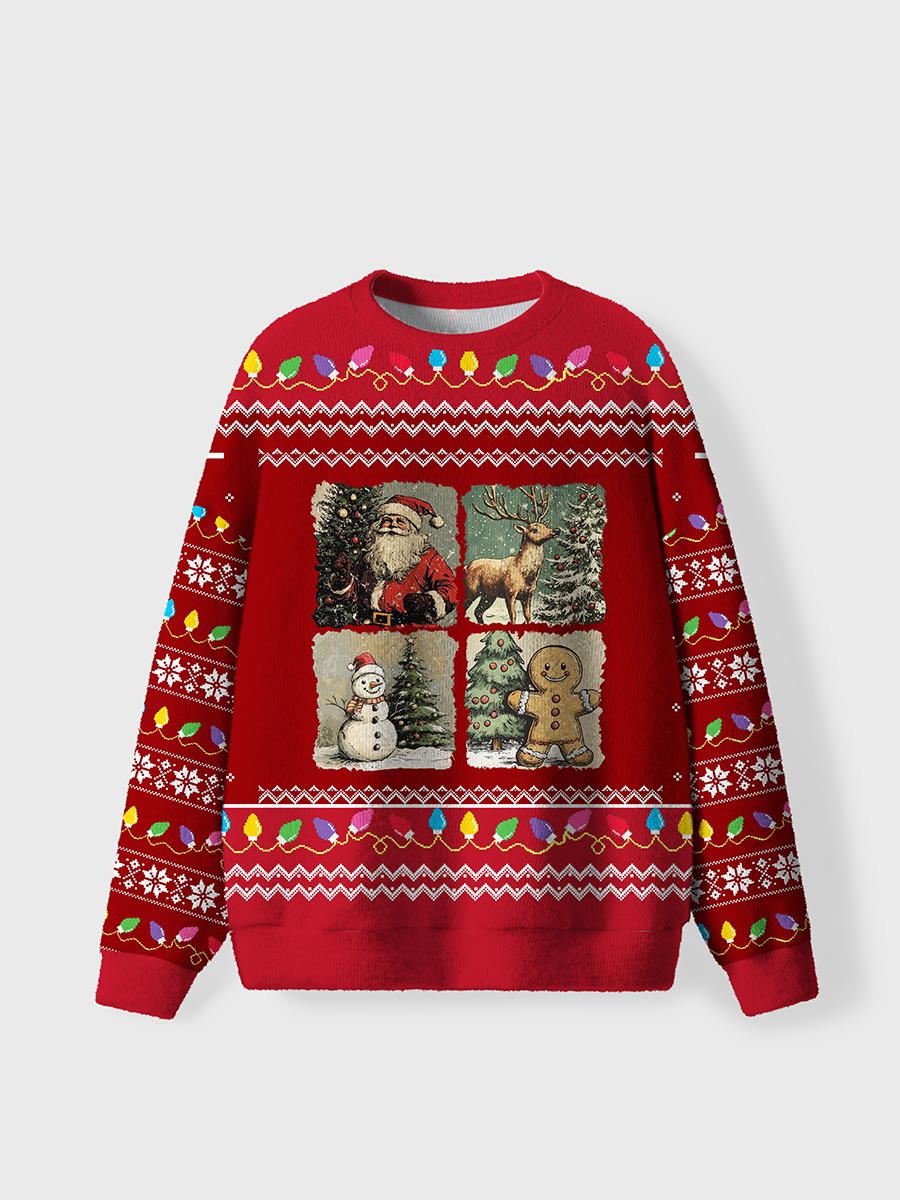 Vintage Christmas Sublimation Ugly Sweater