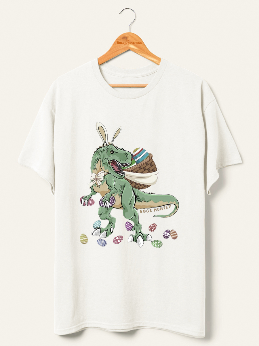 Vintage Happy Dinosaur Easter T-Shirt 