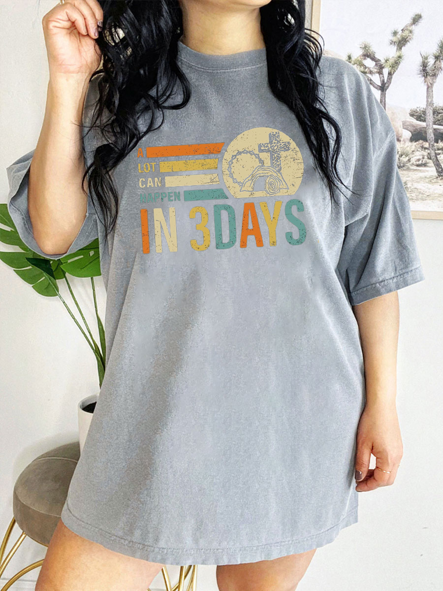 Vintage A Lot Can Happen In 3 Days Easter T-Shirt 
