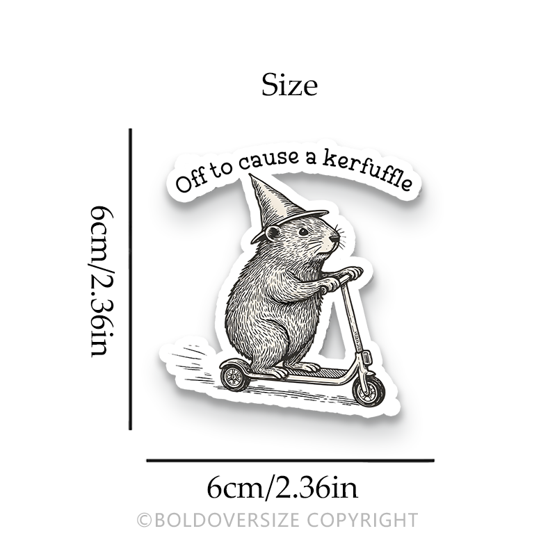 Vintage Off To Cause A Kerfuffle Sticker