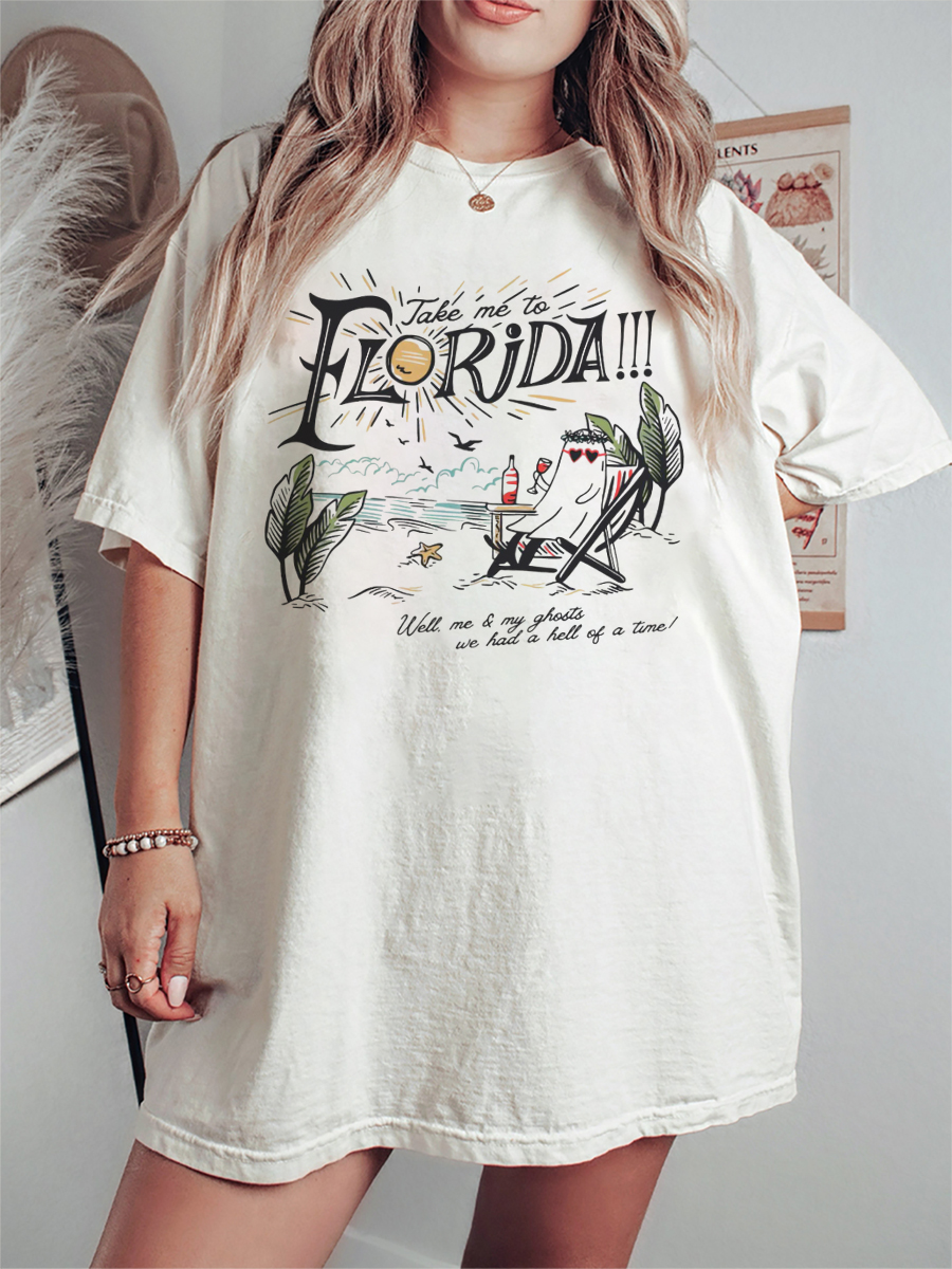 Vintage Take Me To The Florida Well Me And My Ghosts T-Shirt