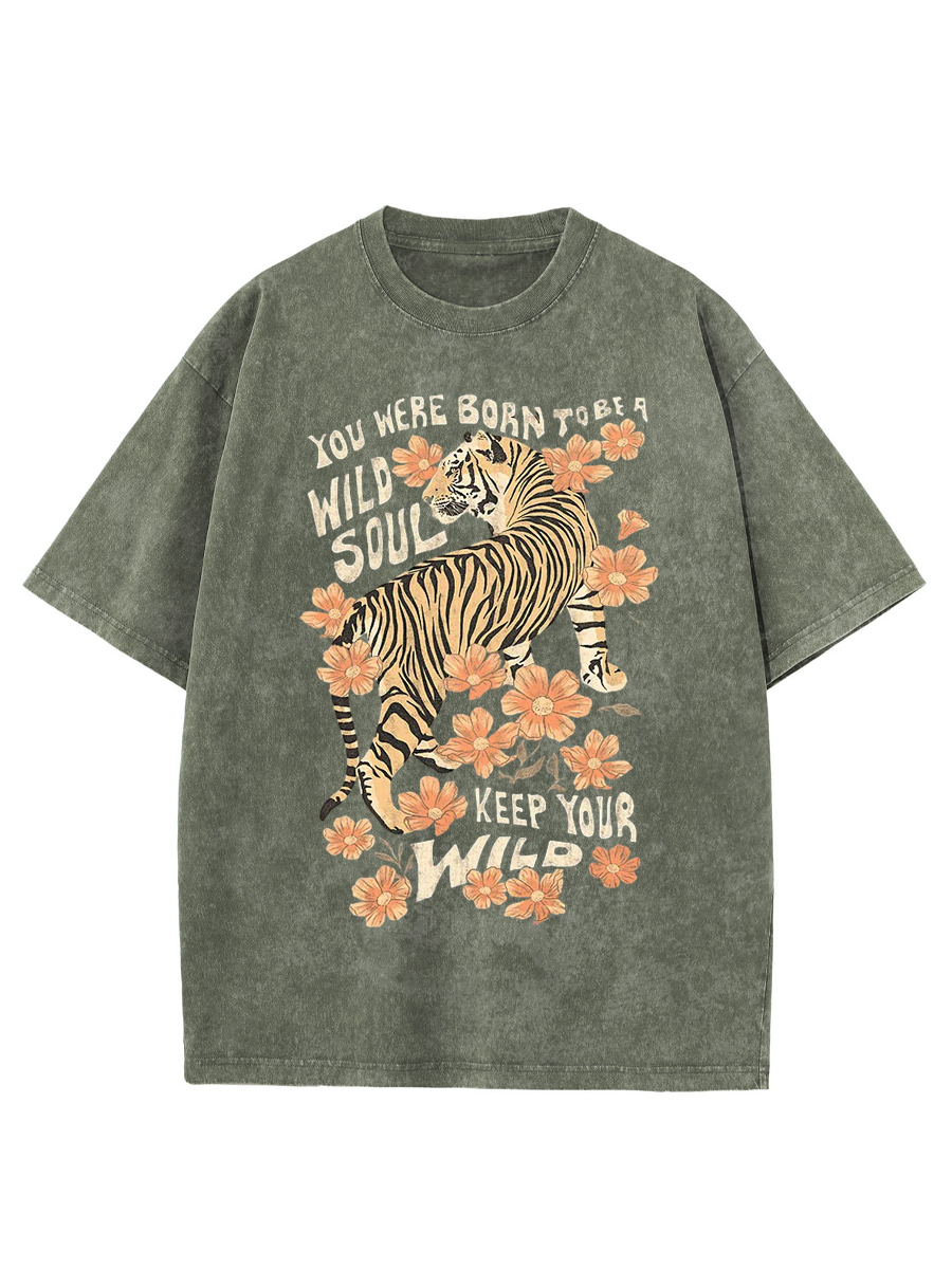 Vintage Wild Soul Tiger Washed T-Shirt